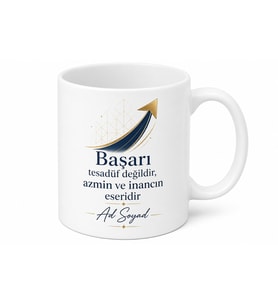Terfi Alan İçin Özel Tasarım Seramik Baskılı Kupa Bardak Kutlama Hediyesi