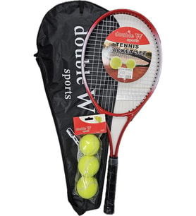 Yetişkin L1 27 Inç Tek Parça Üretim 1 Adet Kort Maç Tenis Raketi Deluxe Kort Tenis Çantası 3 Top