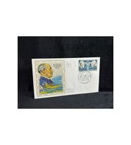 1971 Fransa FDC İlk Gün Zarfı Raymond Vernier Premier Uçak temalı İpek Baskı