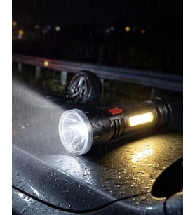 Uzun Menzilli Işıldak Şarjlı 9 LED 4 Kademeli Aydınlatma