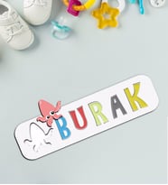BK Toys Çocuklara Özel İsimli Figürlü Ahşap Eğitici Yapboz Puzzle-8