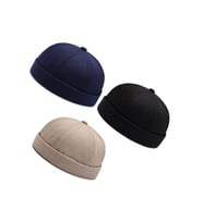 3 Lü Set %100 Pamuk Cap Ayarlanabilir Docker Şapka Yazlık Takke Şapka Retro Şapka Takke Şapka