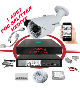 1' li 5 MP 1940P Sensör 6 Megapiksel Sony Lens Metal Kasa IP Güvenlik Kamerası Seti_BS 748IP