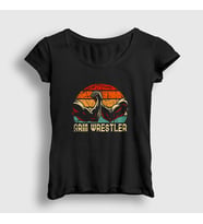 Presmono Kadın Siyah Arm Wrestler Bilek Güreşi T-Shirt 495318tt