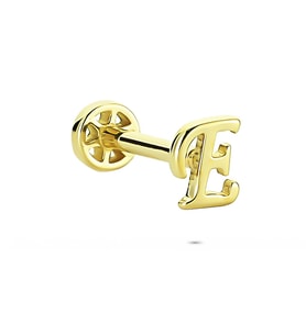 Glorria Altın E Harfi Tragus Piercing