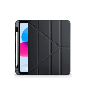 Apple iPad 2025 10.9 10.Nesil (A16) Kılıf Kalemlikli Mars Tablet Kılıfı - Siyah