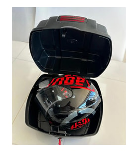 Aprilia Tuono 125 MkgBox 35 Lt Bagajlı Motorsiklet Çantası Siyah Reflektörlü -arka-motosiklet
