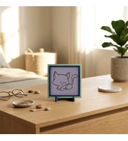 Kıvrılan Kedi Temalı Şık Dekoratif Obje, Yaşam Alanınız İçin Sempatik Değerli Bir Hediye 10x10 cm