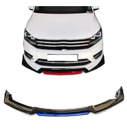 Vw Caddy Mavi Renkli Şeritli Dilli Ön Lip 4 Prç Parlak Siyah ABS 2010-2015
