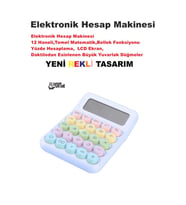 Yeni Tasarım Renkli Büyük Düğme Elektronik Hesap Makinesi 14 Haneli Temel Matematik Yüzde Hesap