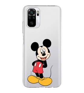 Xiaomi Redmi Note 10s Uyumlu Kapak Mickey Mouse Tasarımlı Şeffaf Silikon Kılıf