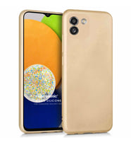 Microsonic Matte Silicone Samsung Galaxy A03 Kılıf Gold