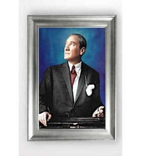 Gümüş Çerçeveli Atatürk Tablo a844