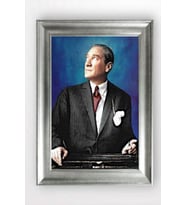 Gümüş Çerçeveli Atatürk Tablo a844
