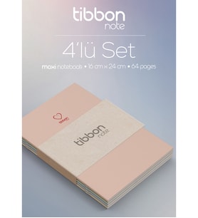 Tibbon Note Maxi Defter Dikişli 4 Lü Set