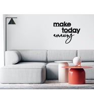 BK Home Make Today Amazing Ahşap Duvar Yazısı (Siyah)