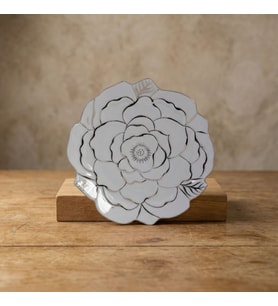 GÜRAL PORSELEN Rose Premium El Dekoru Dekoratif Porselen Tabak 21 cm