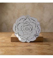 GÜRAL PORSELEN Rose Premium El Dekoru Dekoratif Porselen Tabak 21 cm