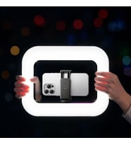3in1 Şarjlı LED Ring Light Video Işık Seti Telefon Tutucu Bluetooth Kumandalı 20W 2500K-8500K Ayarlanabilir Işık CRI96+ Vlog Canlı Yayın Makyaj Çekim Işığı RL-200