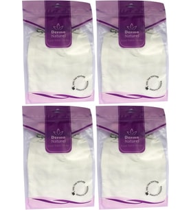 Derma Naturel Krep Lastikli Kese MS-20 (4 Lü Set)