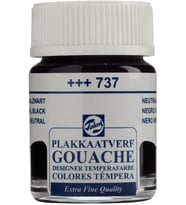 Talens Gouache Jar 16ml Guaj Boya Neutral Black / 737