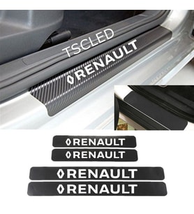 R naulet Karbon Kapı Eşiği Kaplama Sticker (4 Adet) zz193