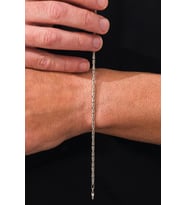 GÜMÜŞ 2.5 MM ERKEK KRAL King OKSİTLİ KARARTMALI ZİNCİR ZİNCİRİ BİLEKLİK