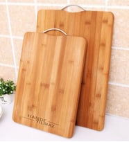 BK Gift Kişiye Özel İsimli Doğal Bambu Aşçıbaşı Kesme Tahtası