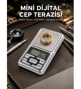 Northcity Yeni Nesil Taşınabilir Dijital Cep Terazisi - 5 Ölçüm Birimi ve Arka Aydınlatmalı LCD