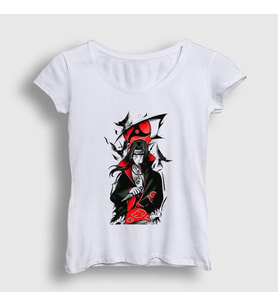 Presmono Kadın Beyaz Genjutsu Uchiha Itachi Anime Naruto T-Shirt 317763tt