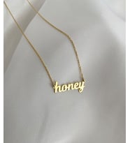 Kişiye Özel 925 Ayar Gümüş Honey Kolye