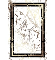 Eliana Home Baskılı, Yıkanabilir Kaymaz Taban Salon Halısı LNA1884-SM88 100x150 cm (Beyaz)