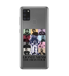 Samsung Galaxy A21S Uyumlu Lionel Messi Tasarımlı Şeffaf Telefon Kılıfı
