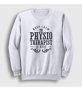 Presmono Unisex Beyaz Calm Hediye Physiotherapist Fizyoterapist Sweatshirt 541973tt (Beyaz)