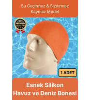 Premium Su Geçirmez Sızdırmaz Kaymaz Elastik Yüzme Şapkası Kaliteli Silikon Deniz Havuz Yüzme Bonesi