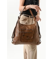 Suni Deri Sırt Çantası Taba (Model: 571-13-13M)