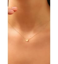 14 Ayar Altın Kolye Minimal Kalpli Altın Kolye 45 Cm Uzunluk
