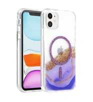 Onegif Apple iPhone 11 Lotus Simli Magsafe Kapak - Mor