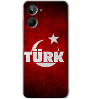 Realme 10 4G Kılıf HD Desen Baskılı Kılıf - Ayyıldız Türk