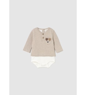 Mayoral Newborn Erkek Bebek Cıtçıtlı Sweatshirt Krem
