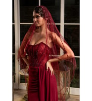 D345 BORDO GELİN DUVAĞI