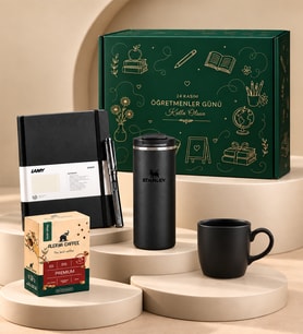 Lamy Defter Kalem Set Stanley Termos Alerya Filtre Kahve Kupa Öğretmene Hediye Seti