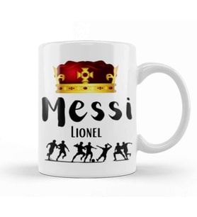 The King of Football Lionel Messi Kupa Bardak Porselen
