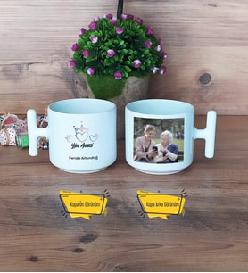 Yılın Annesi Kupa Bardak T Fotoğraflı Doğum Günü Anneler Günü Hediyesi
