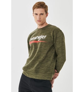 W212305310 Wrangler Regular Fit Normal Kesim Sıfır Yaka Sweatshirt