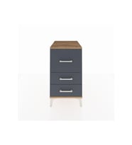 Kronos Komodin 3 Çekmeceli 44x59x80 Çam-Antrasit