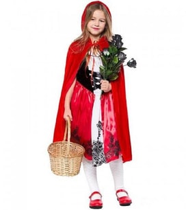 Kırmızı Başlıklı Kız Şapkalı Pelerin 90 cm pop