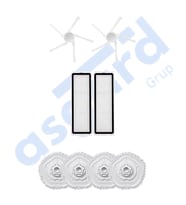 DREAME W10-W10 PRO UYUMLU 2 Yan Fırça 2 Filtre 4 Mop