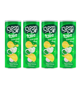 Cipso Tube Eksi Krema ve Sogan Aromalı Cips 160 gr x 4 Adet