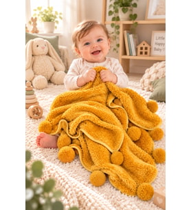 Pabteks Bebek/Çocuk Battaniyesi (Kahverengi)